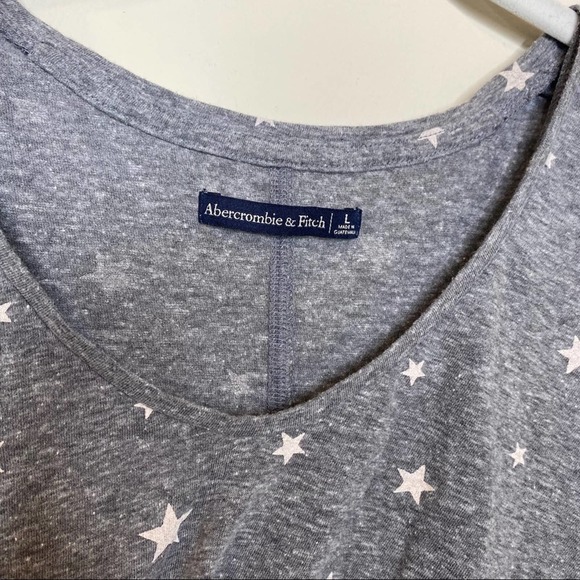 Abercrombie & Fitch Knot Front Tee Star Pattern L - Picture 7 of 9